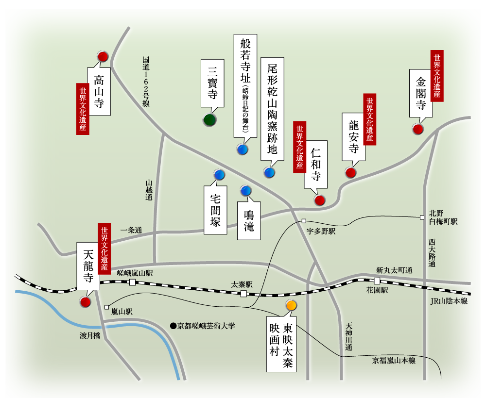 三寳寺周辺地図